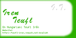 iren teufl business card